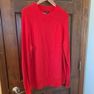 J. Crew Men's Bright Red Crewneck Sweater